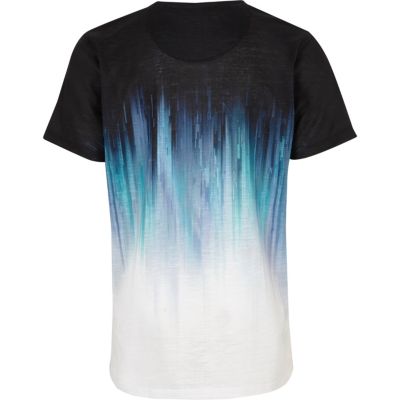 Boys blue faded print T-shirt